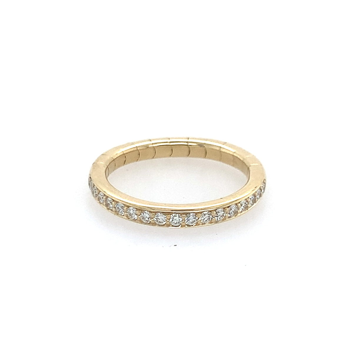 14K Yellow Gold Diamond Stretch Band