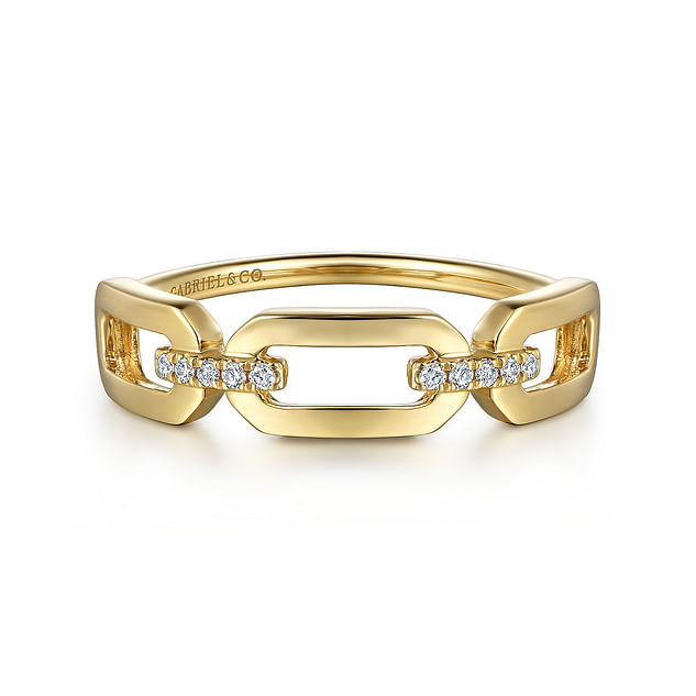 Gabriel 14K Diamond Link Chain Fashion Band