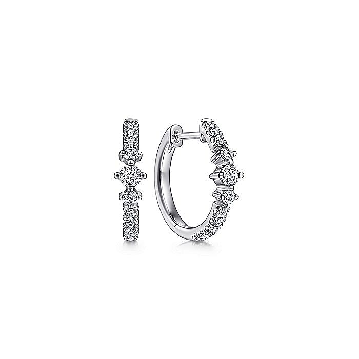 Gabriel 14Kw Diamond Huggie Earrings