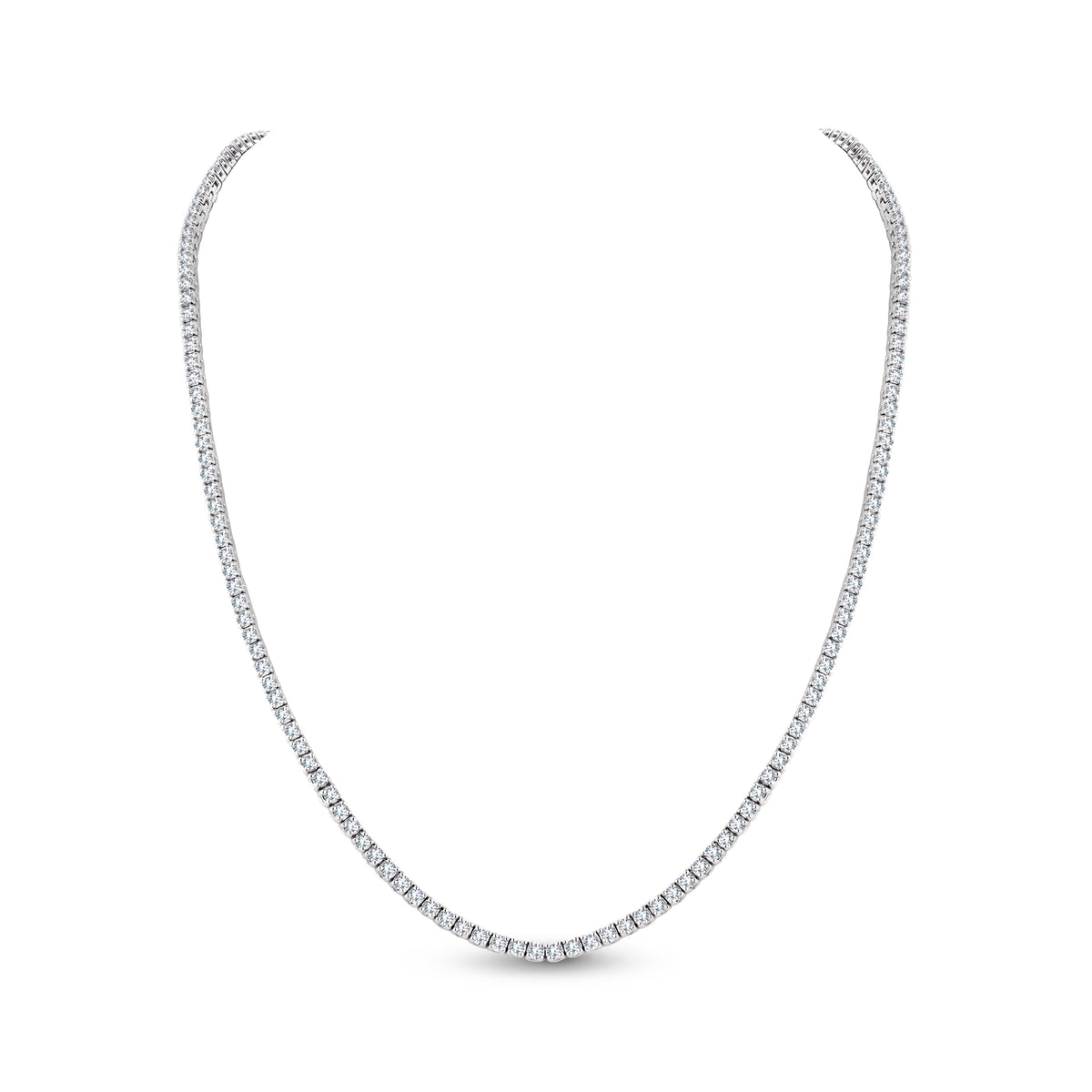 Rolland's Design 14K Gold 4-Prong Diamond Tennis Necklace