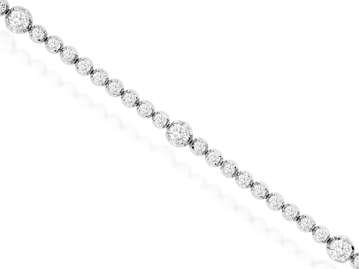 14k White Gold Diamond Tennis Bracelet