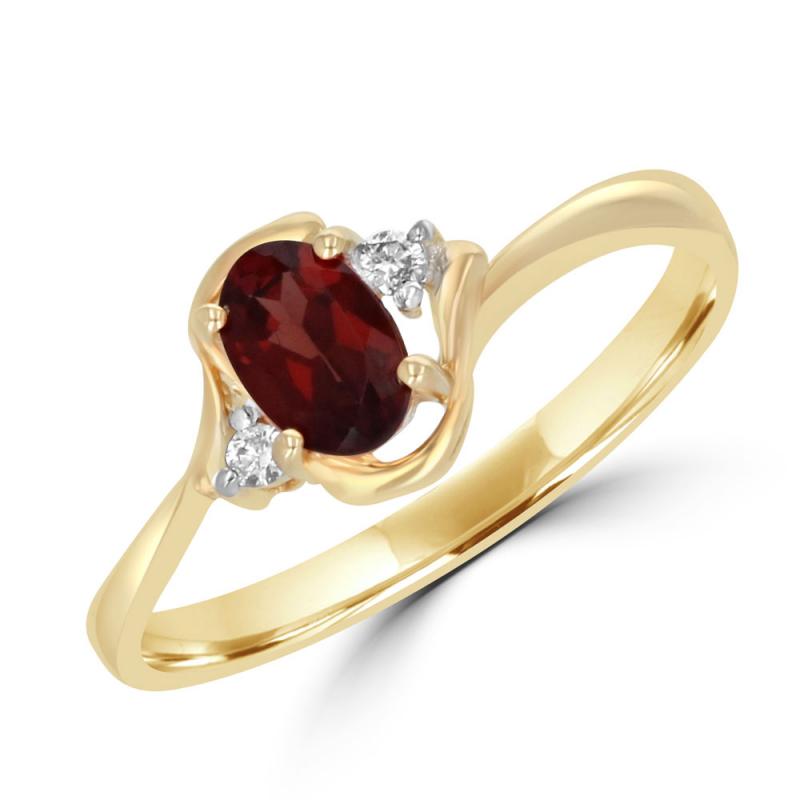 Rolland's Design Garnet and Diamond Ring