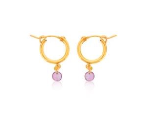 Dee Berkley Pink Topaz Drop Earrings