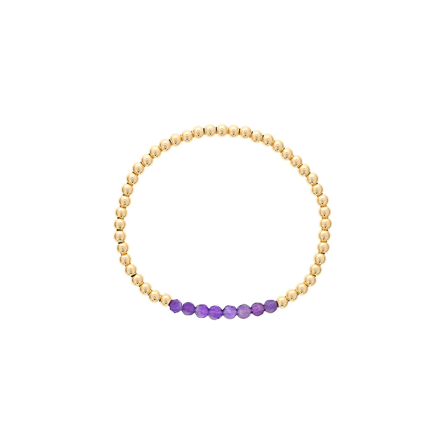 Dee Berkley Shine Bright Birthstone Mini Bead Bracelet- February