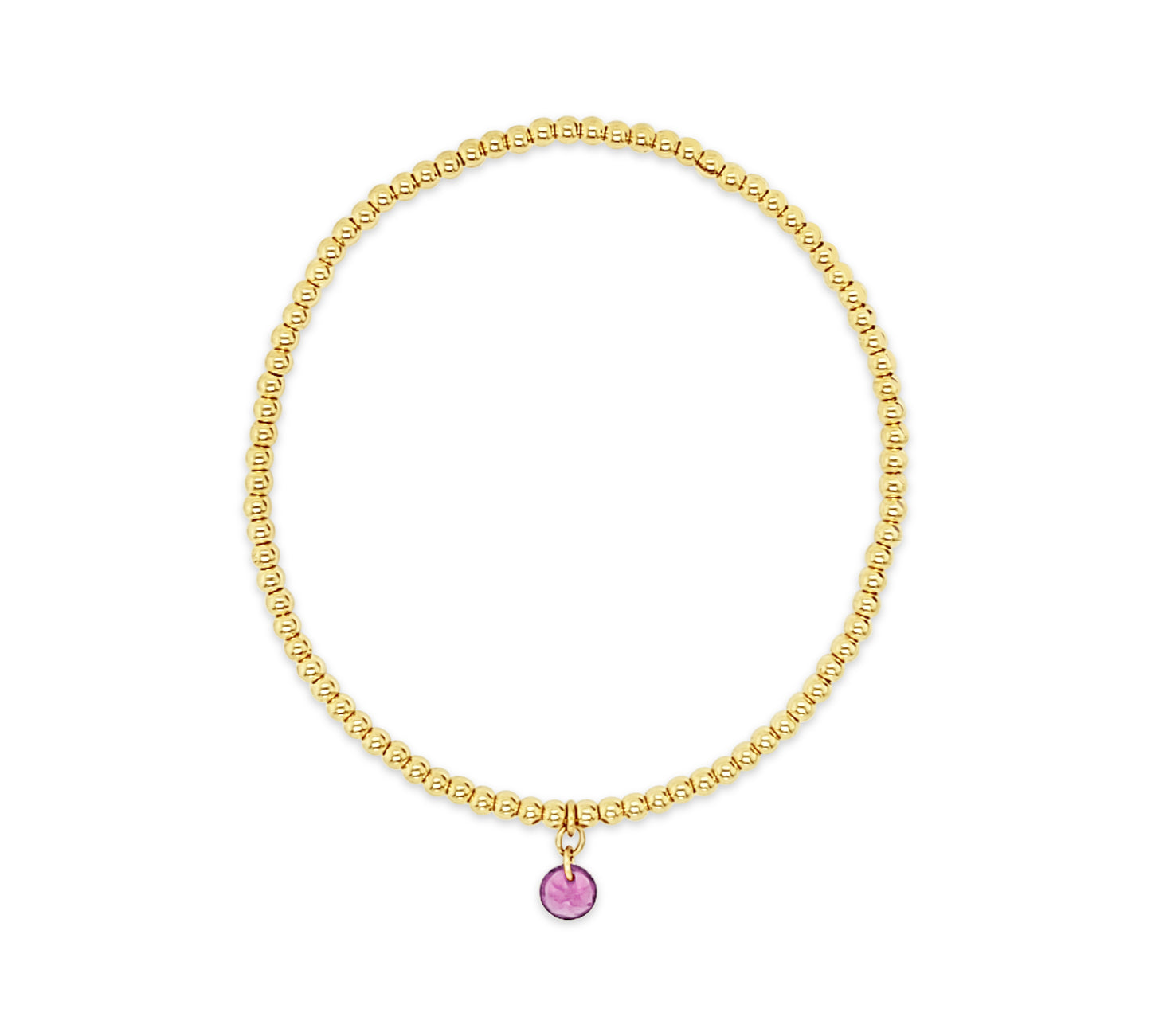 Dee Berkley Gold Filled Pink Topaz Dangle Bracelet