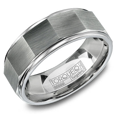 Crown Ring Black Ceramic & Black Tungsten Band