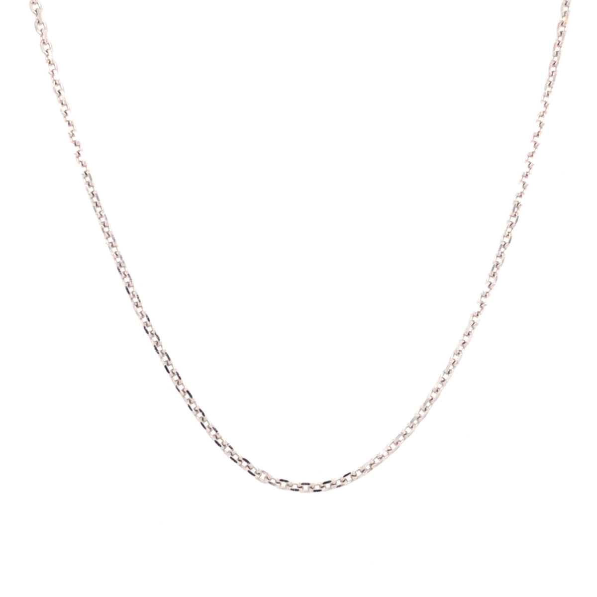 Rolland's Designs 20 Inch White Gold Cable Chain