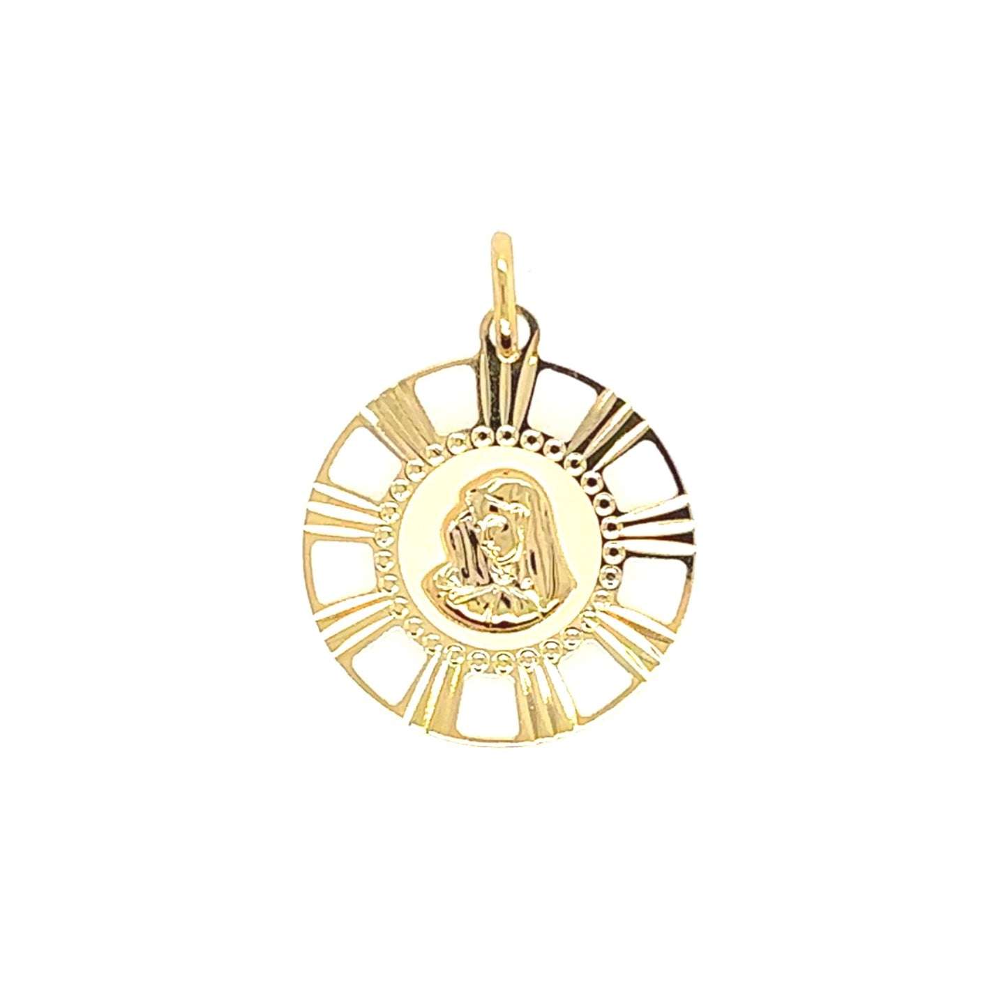 Rolland's Designs 14K Gold Two-Tone Madonna Filgree Pendant