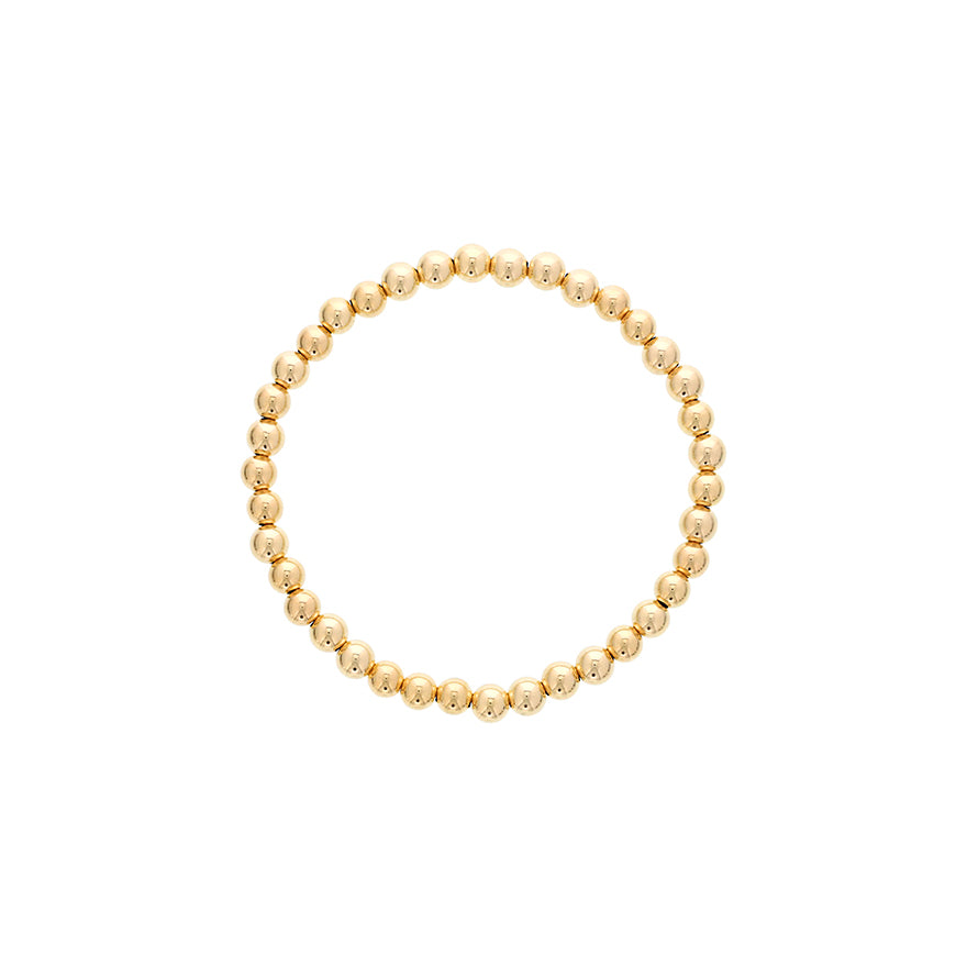 Dee Berkley 5Mm Shine Bright Gold Filled Beaded Bracelet