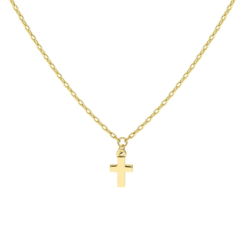 Rolland's Design 14K Gold Mini Cross Pendant