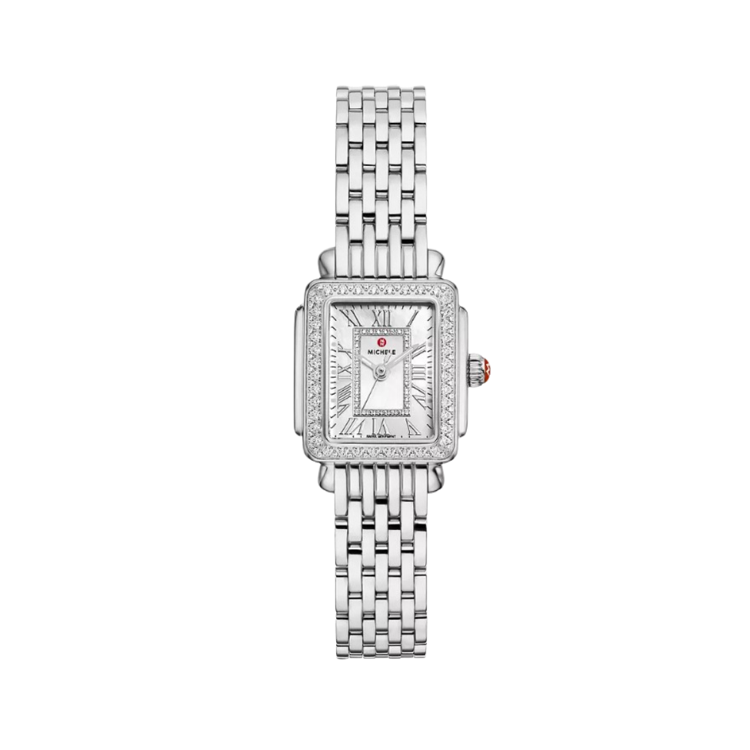 Michele Deco Madison Mini Stainless Steel Diamond Watch
