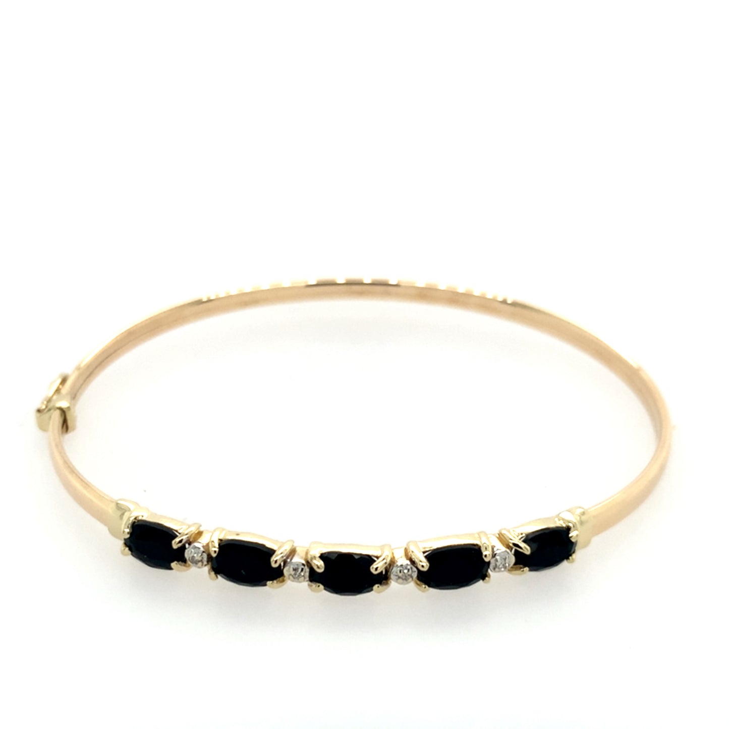 Estate 14K Gold Onyx Bracelet