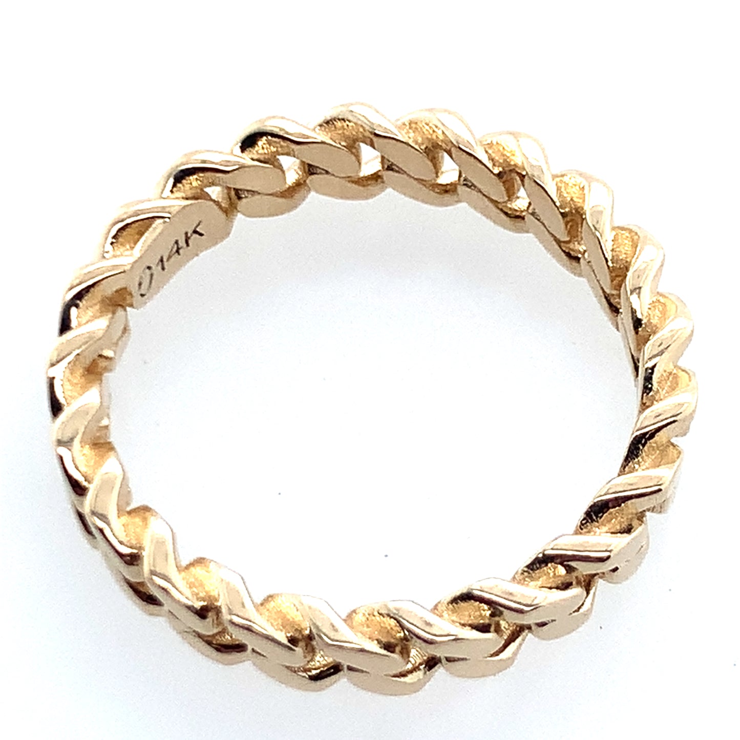Estate 14K Yellow Gold Curb Link Chian Band