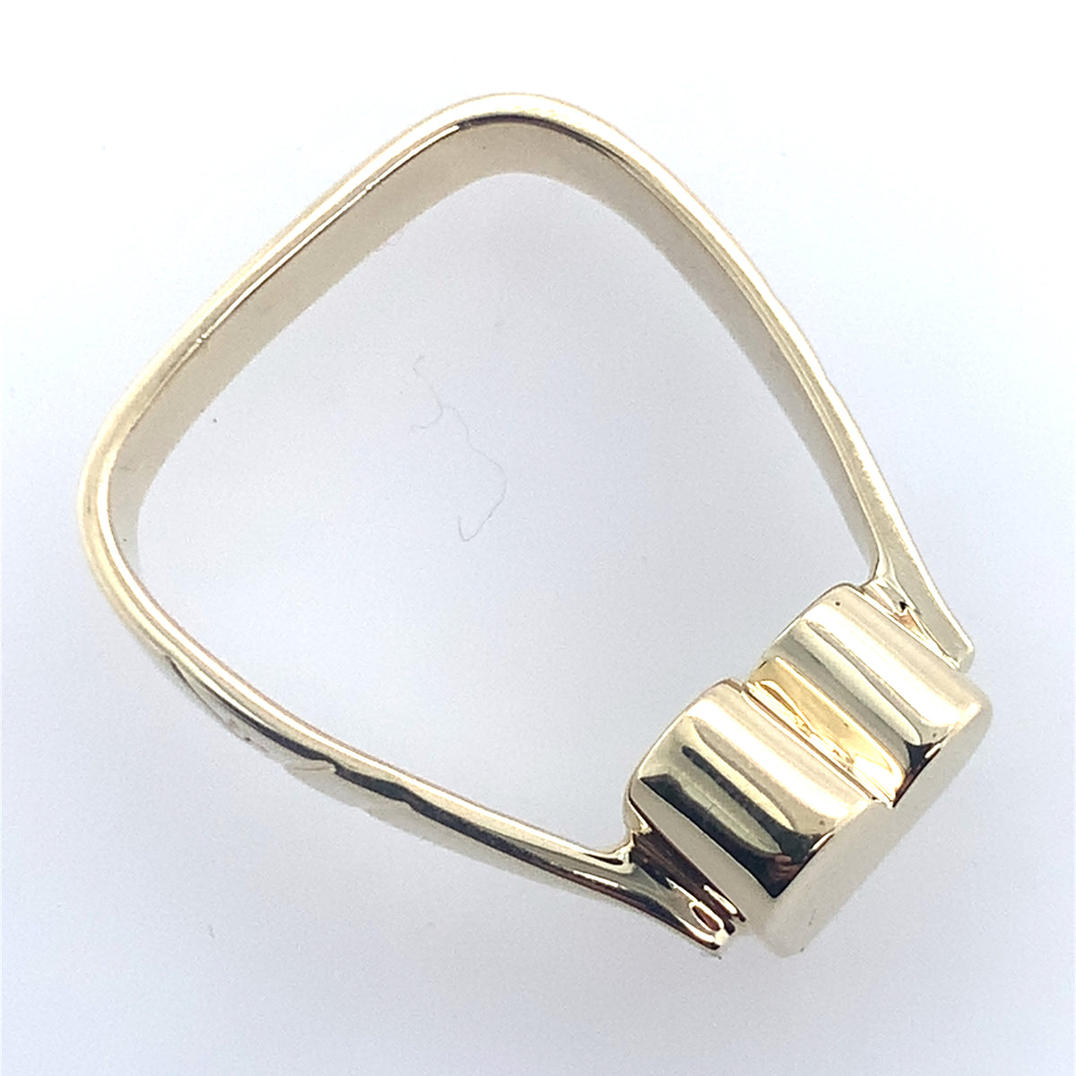 Estate 14K Yellow Gold Asymmetrical Chunky Heart Fashion Ring **Final Sale No Warranty**
