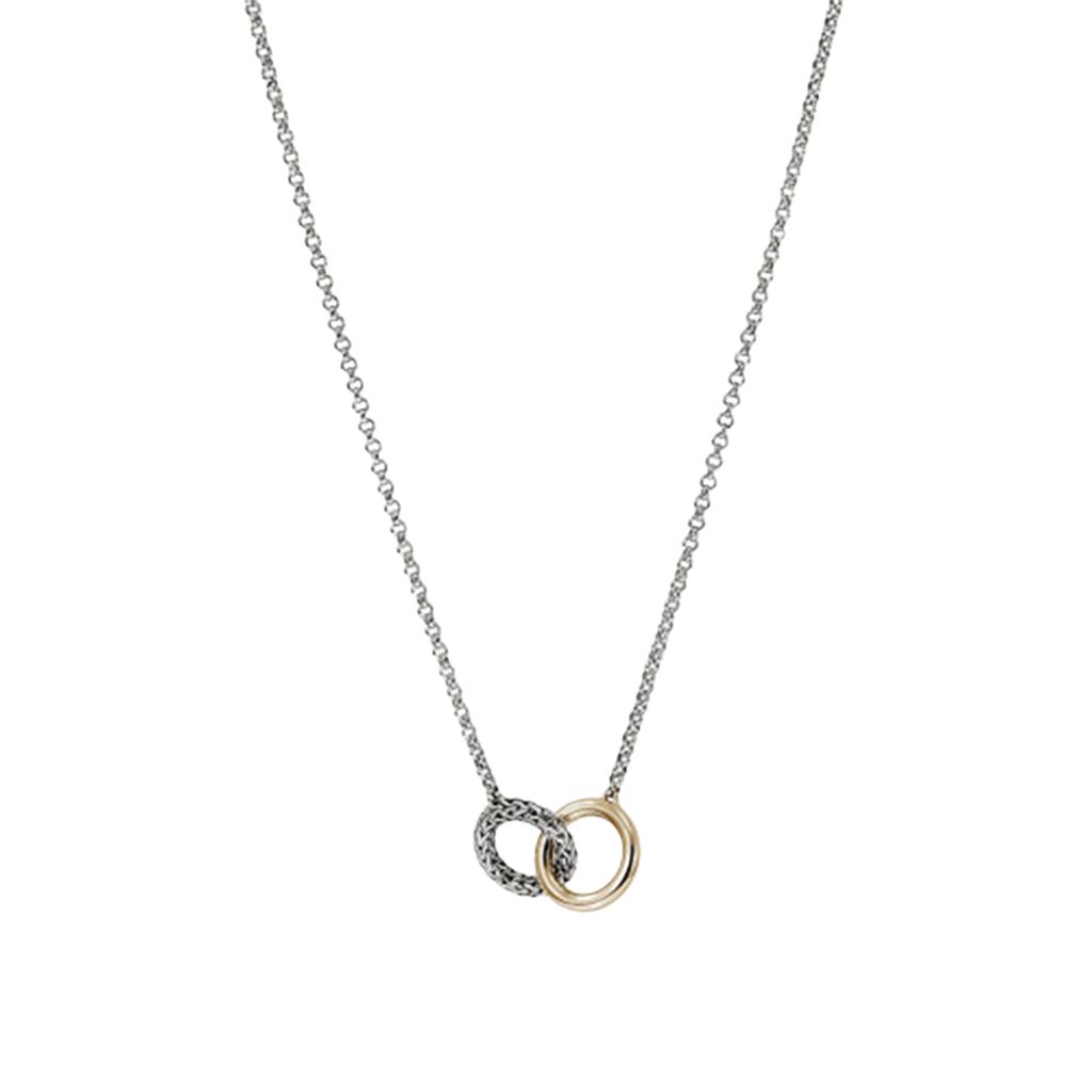 John Hardy Essentials 14K Gold & Silver Interlinking Necklace