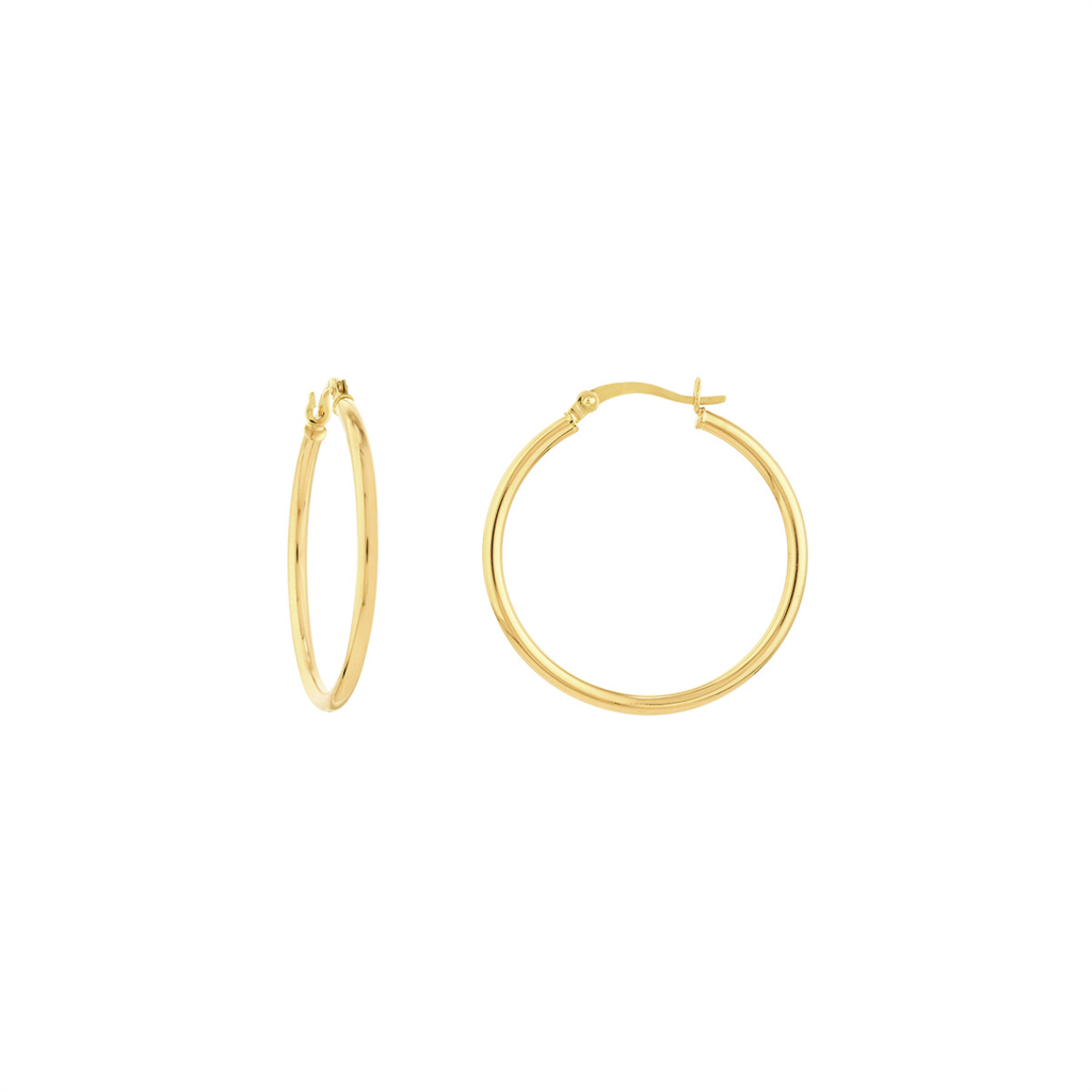 Rolland's Designs 14K Gold 2x30MM Hoops