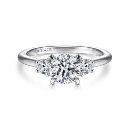 Gabriel 3 Stone Diamond Semi Mount