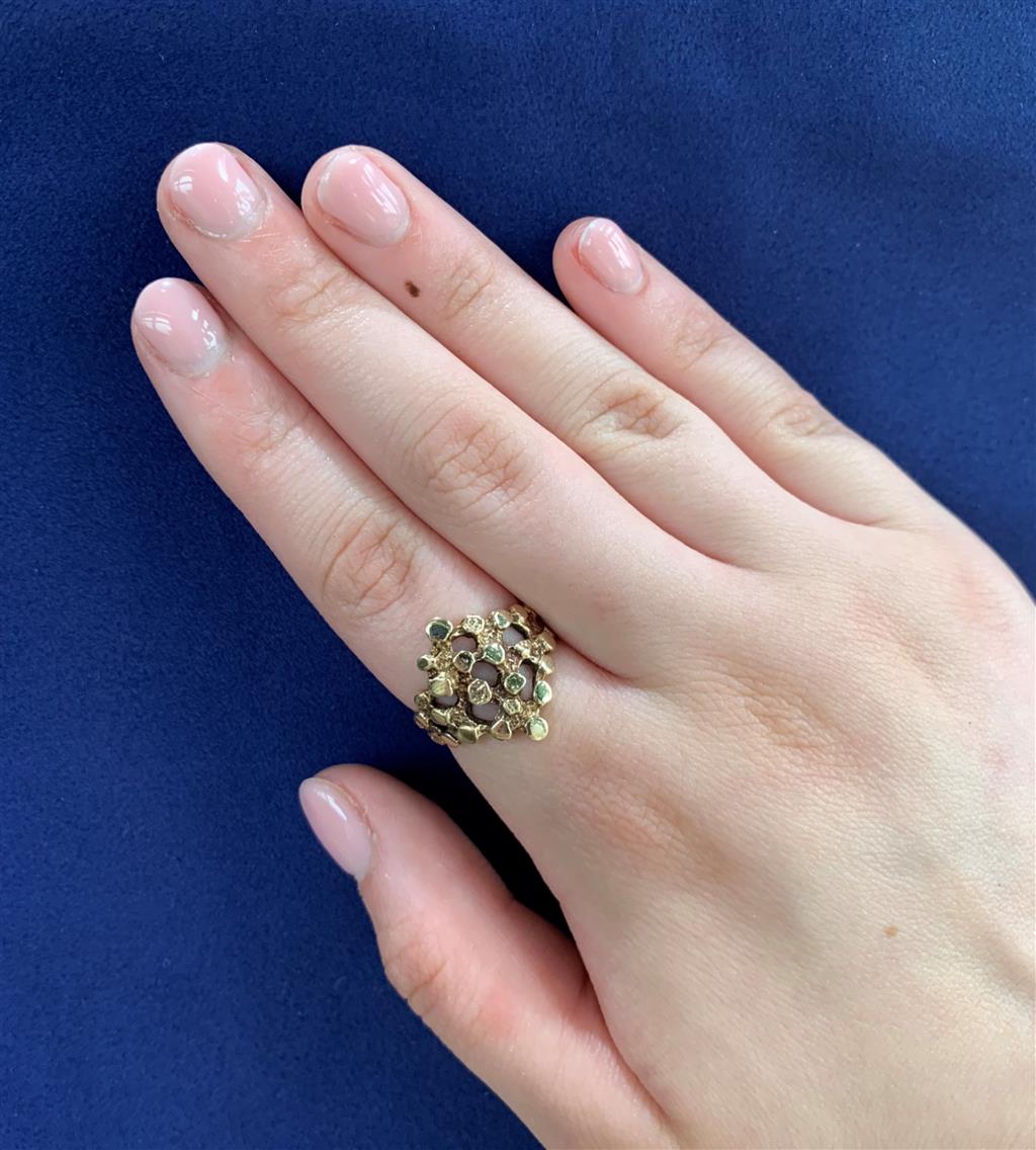Estate 14K Yellow Gold Nugget Ring