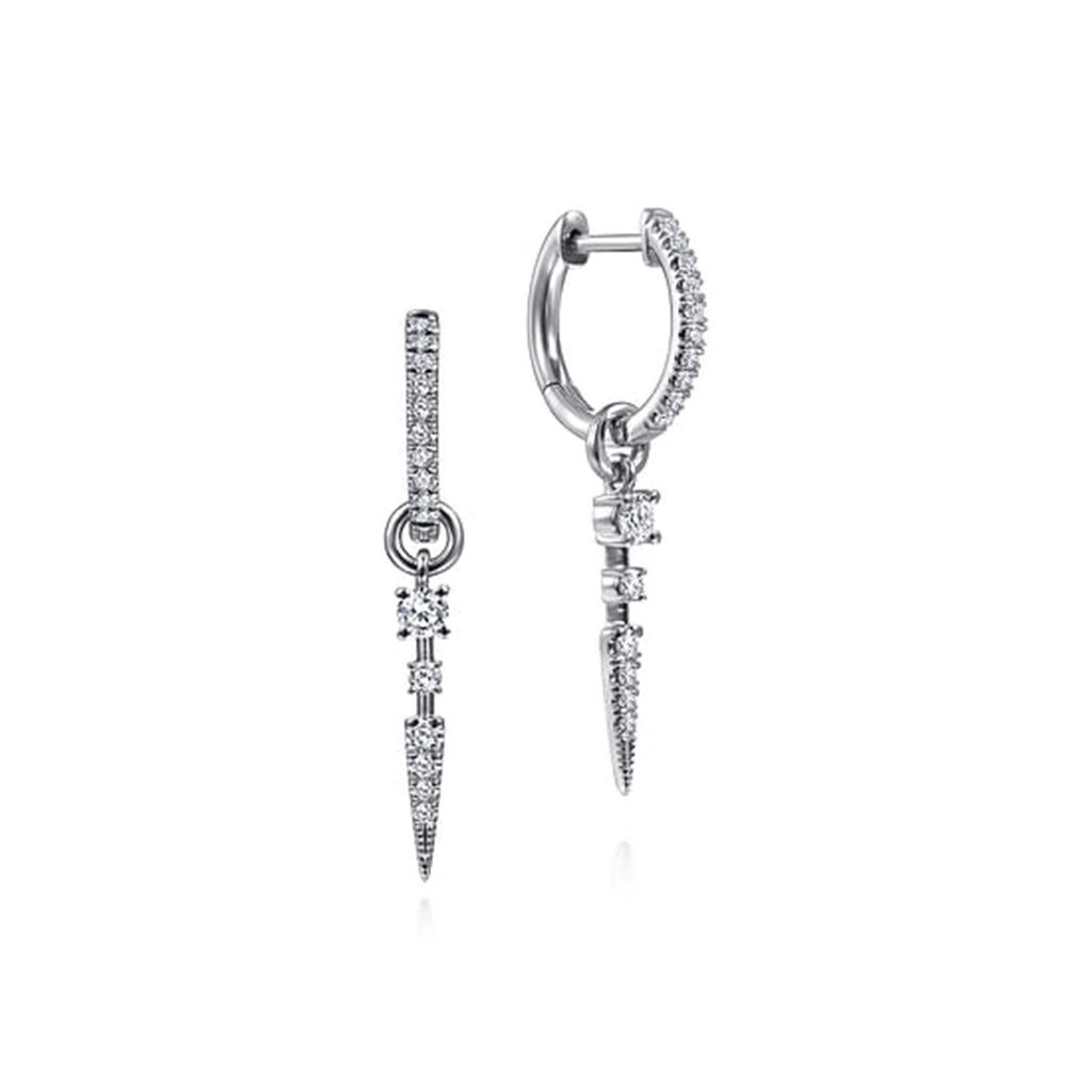 Gabriel Diamond Huggie Drop Earrings