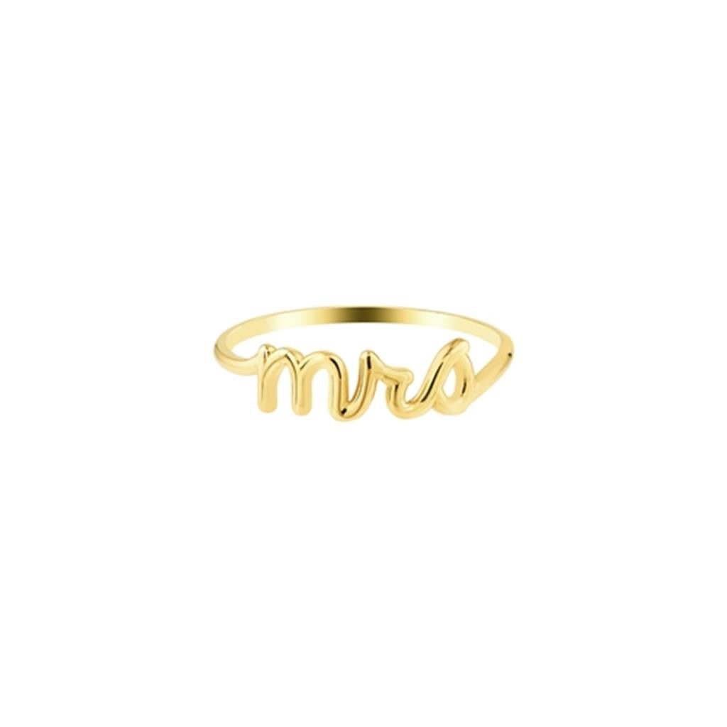 Rolland's Designs 14K Gold "Mrs" Ring