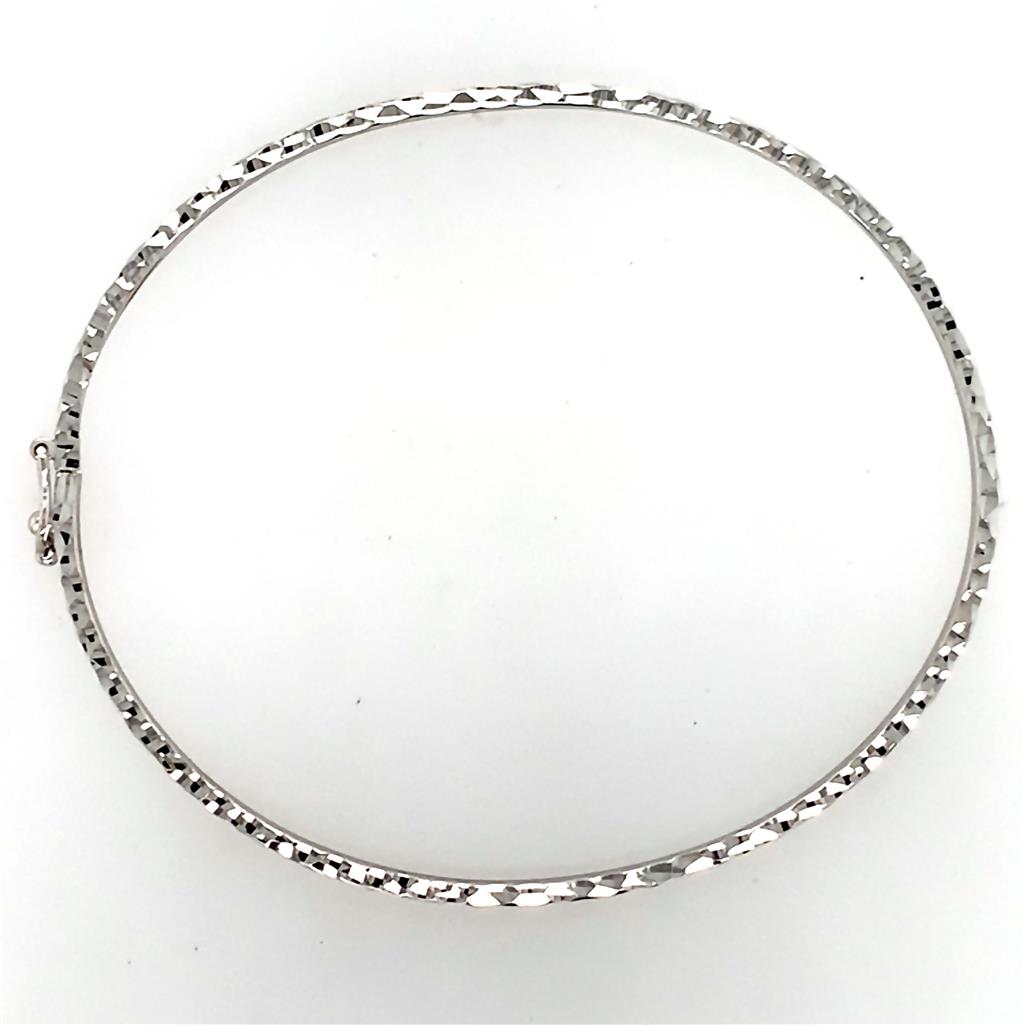 Estate Thin Diamond Cut Bangle Bracelet