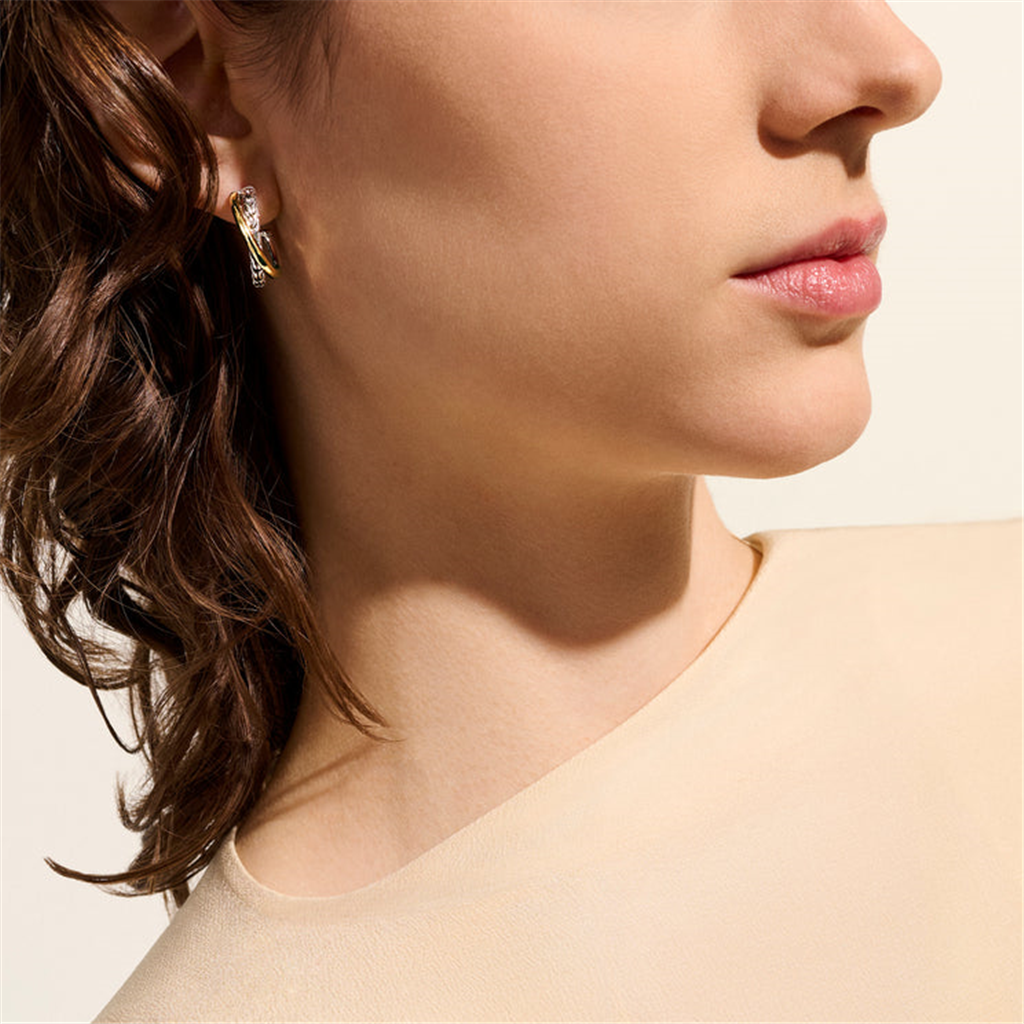 John Hardy Essentials Gold & Silver Crossover Earrings