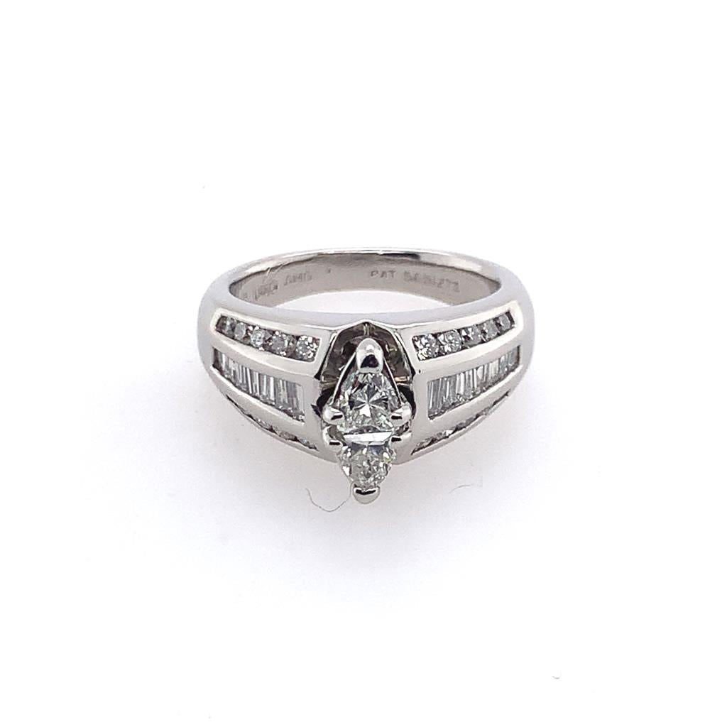 Estate Platinum Diamond Engagement Ring