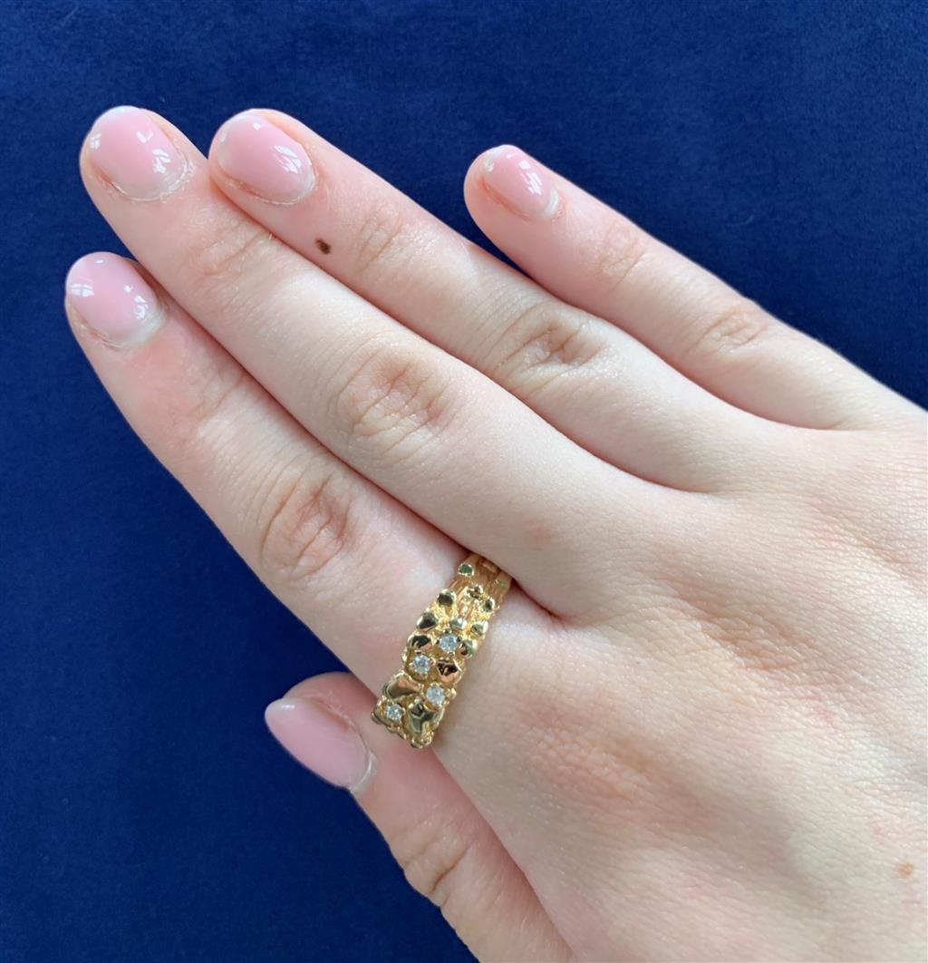 Estate 14K Yellow Gold Diamond Ring