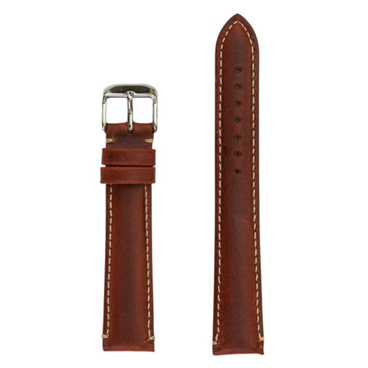 18Mm Chestnut Leather Watch Strap