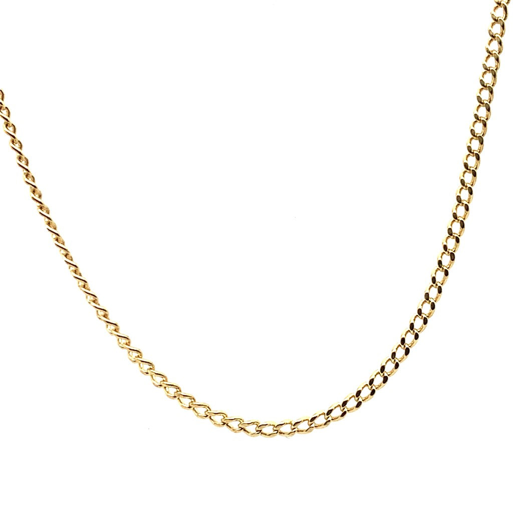 Estate 18K Yellow Gold Flat Link Chain