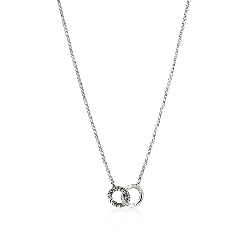 John Hardy Essentials Silver Interlocking Necklace