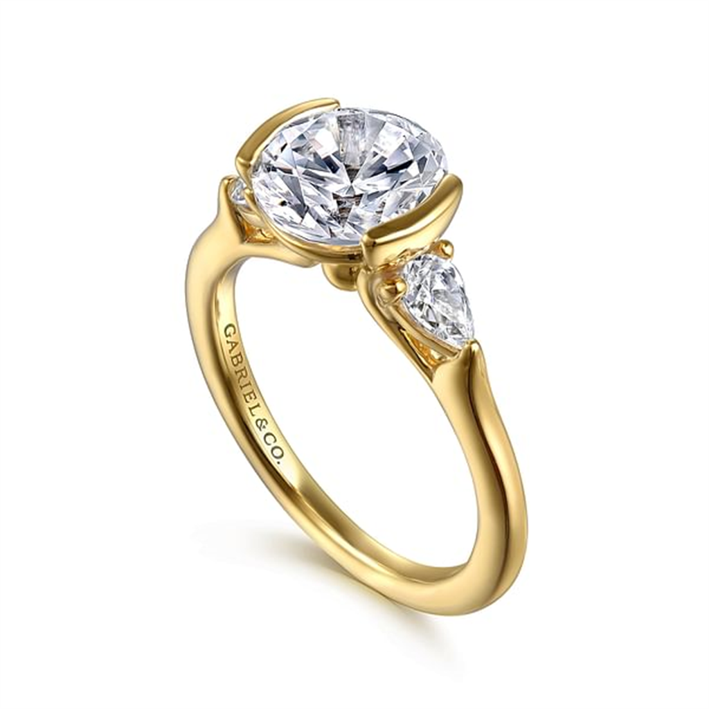 Gabriel 14K Yellow Gold Bezel Engagement Ring