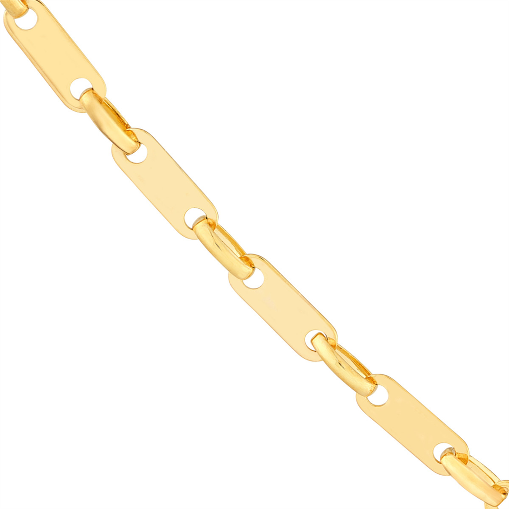 Rolland's Designs 14K Yellow Gold Flat Link Chain Necklace