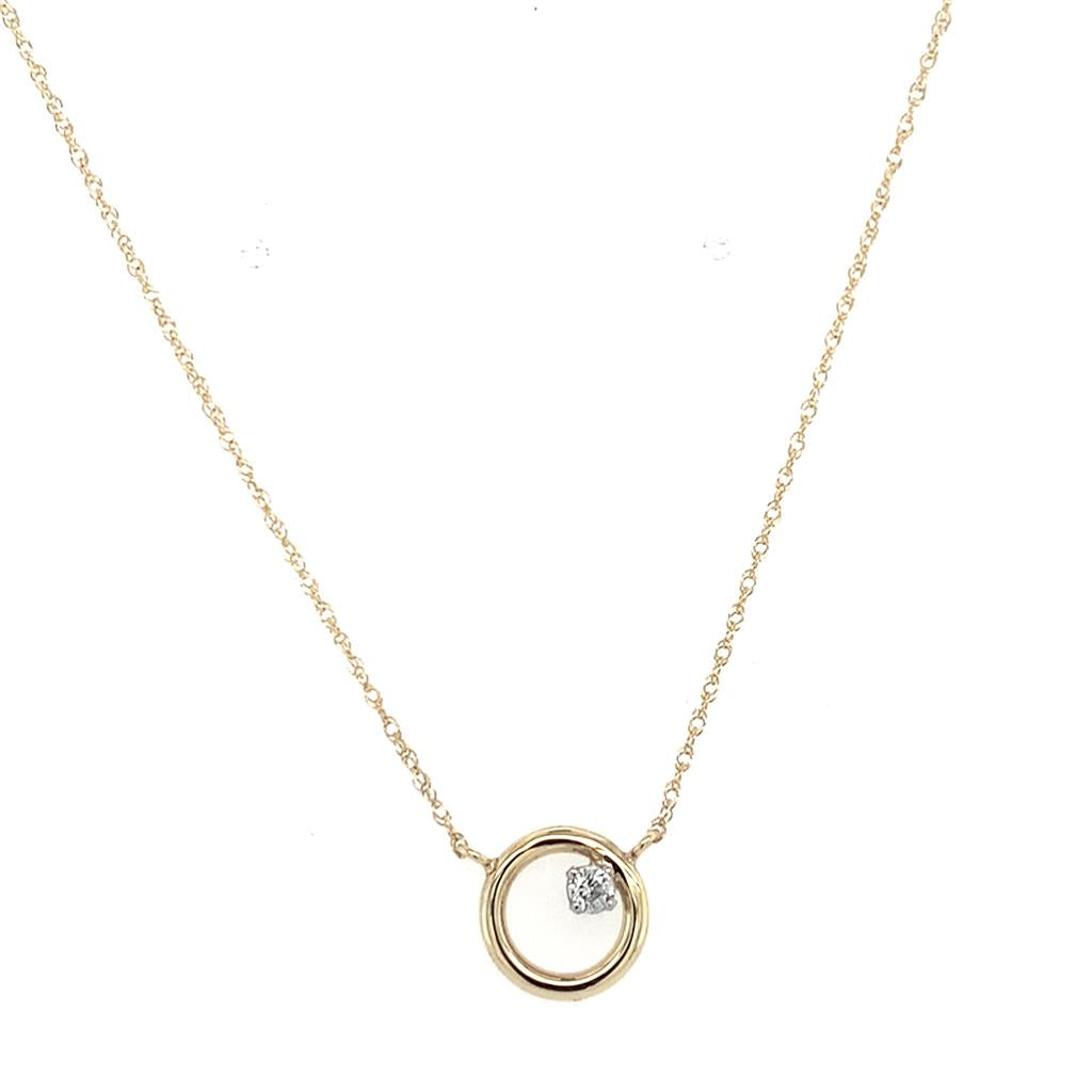 Estate 14K Yellow Gold Diamond Pendant
