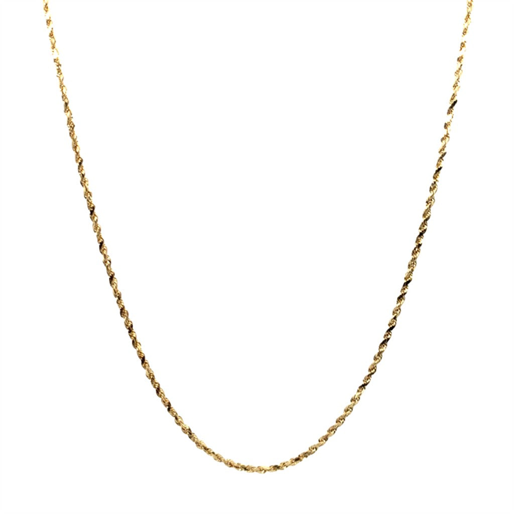 Estate 14K Yellow Gold Rope Chain
