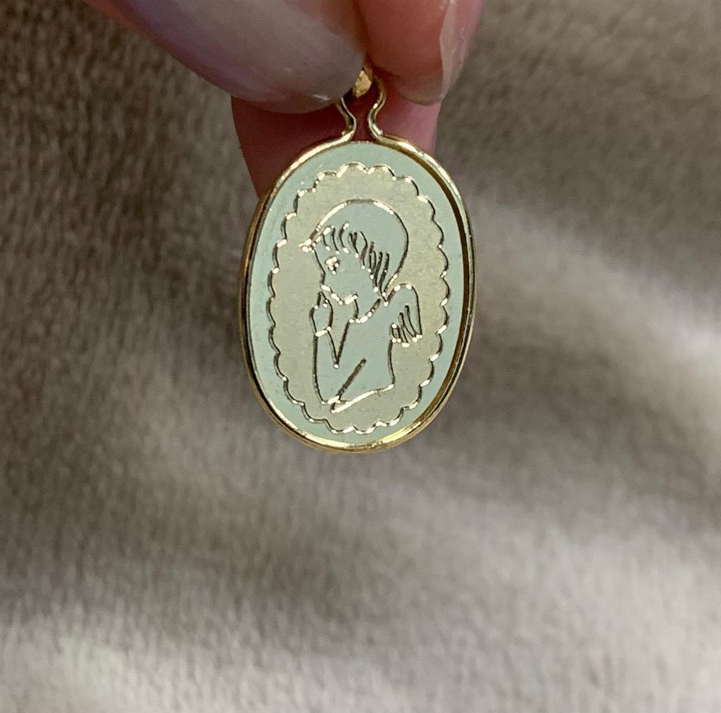 Estate 18K Angel Charm