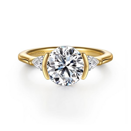 Gabriel 14K Yellow Gold Bezel Engagement Ring