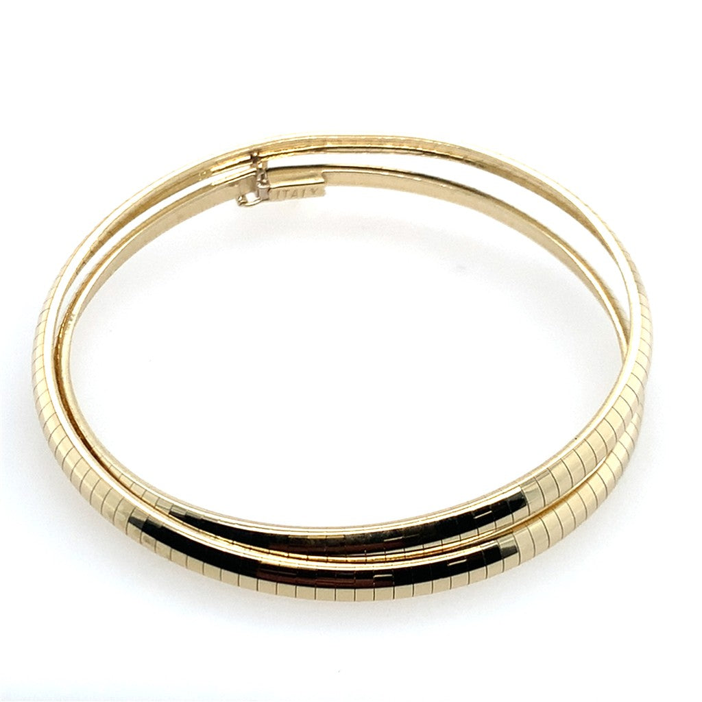 Estate 14K Yellow Gold Omega Necklace