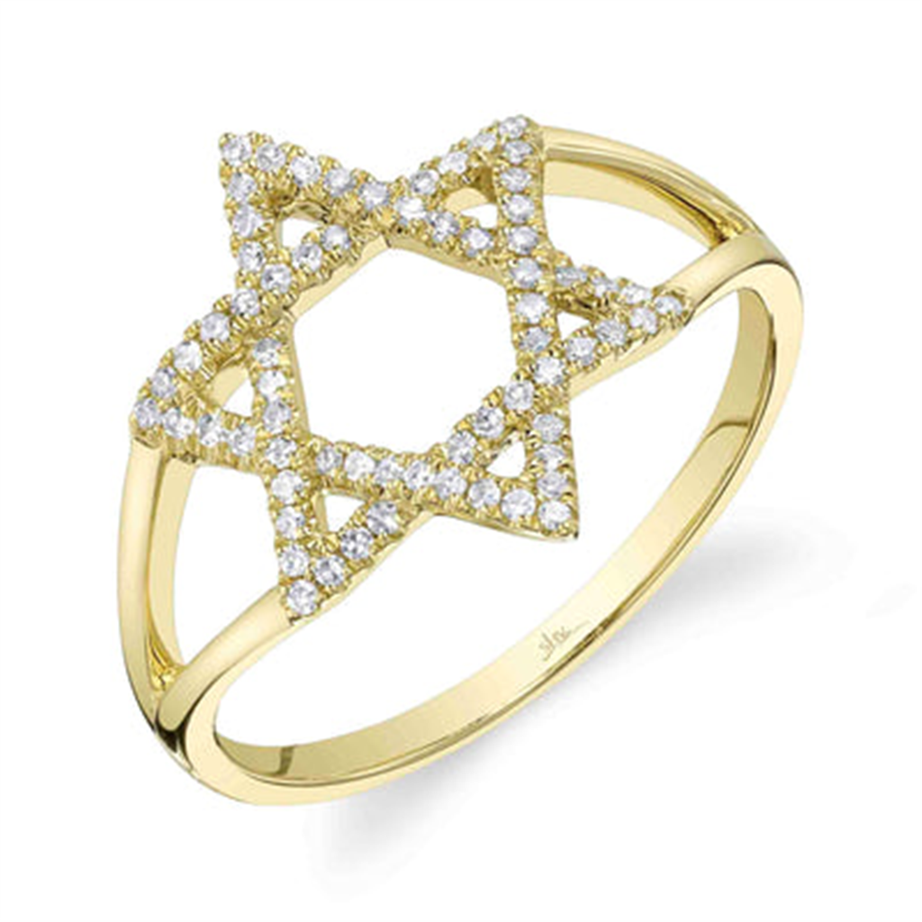 Shy Creation Diamond Star Of David Ring