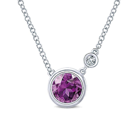 Gabriel Amethyst & Diamond Pendant