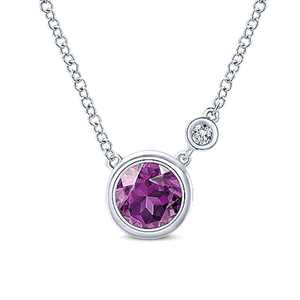 Gabriel Amethyst & Diamond Pendant