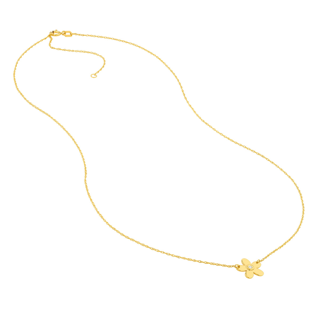 Rolland's Designs 14K Gold Flower Pendant