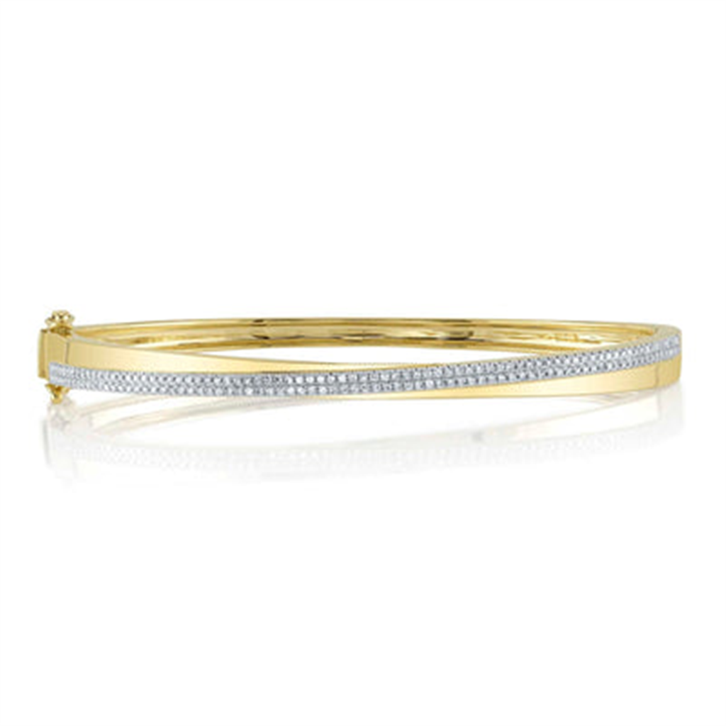 Shy Yellow Gold Diamond Bangle Bracelet