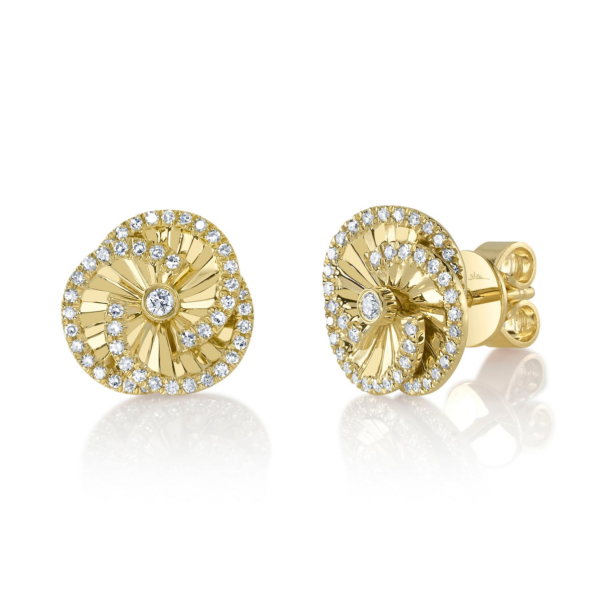 Shy Creation Diamond Petal Earrings