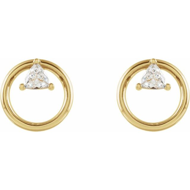 Rolland's Designs Trillion Diamond Earrings