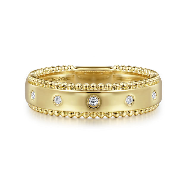 Gabriel & Co Bujukan Bezel Set Diamond Band