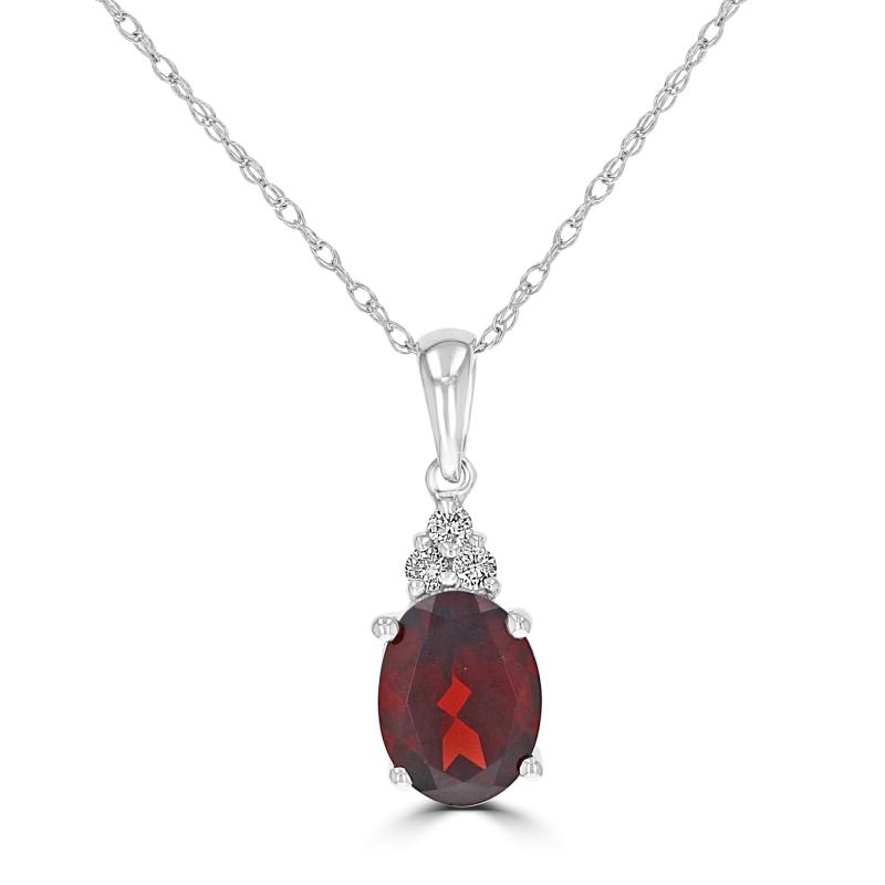 Rolland's Designs Oval Garnet Pendant