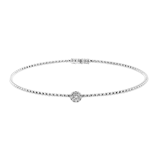 Simon G 14K White Gold Diamond Bangle Bracelet
