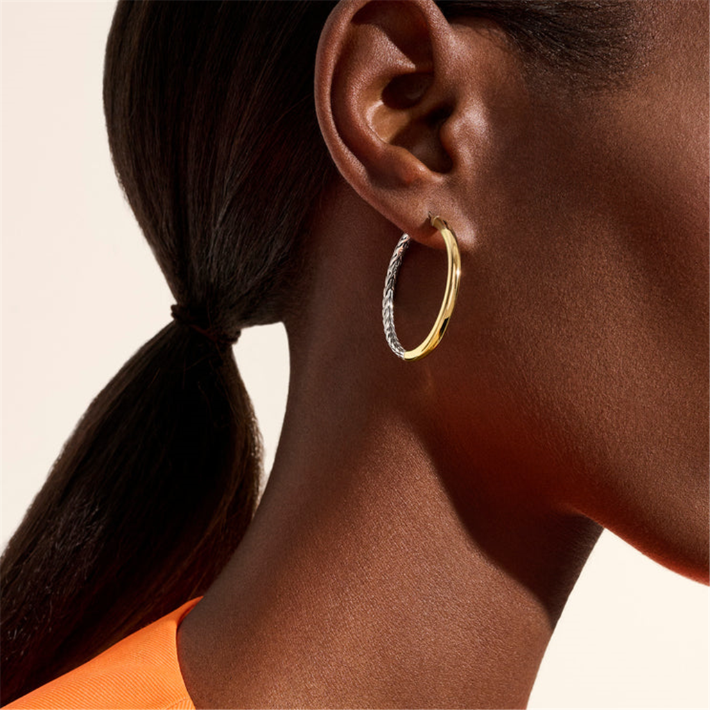 John Hardy Two Tone Essentials Hoop Earrings 30Mm