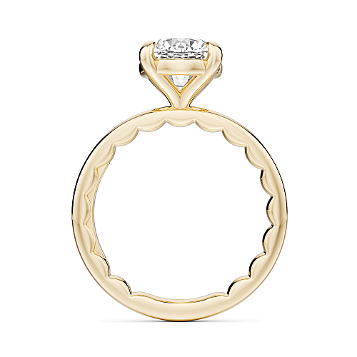 Noam Carver 14K Yellow Gold Cushioned ShankEngagement Ring